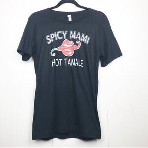 Spicy Mami Hot Tamale T-Shirt Size Small Black Cardi B Funny Graphic Tee NWT